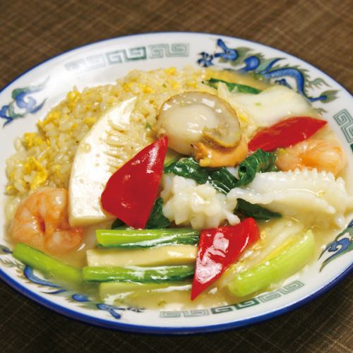 [Seafood Fried Rice] Seafood Ankake Fried Rice