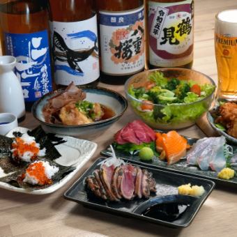 [Welcome party plan] One seasonal dish + seared local chicken + 3 kinds of sashimi◇2 hours all-you-can-drink included 5,000 yen [Private party also available◎]