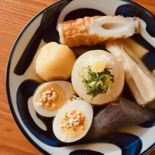 Oden and assorted dishes are also available.