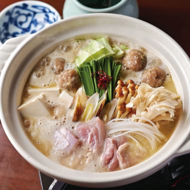 ★日~木曜限定★《鶏つくね豆乳鍋コース》 お一人様 4,500円［税込］歓迎会にも