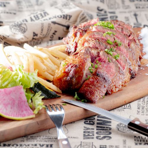 Many meat dishes cooked on a high-heat grill