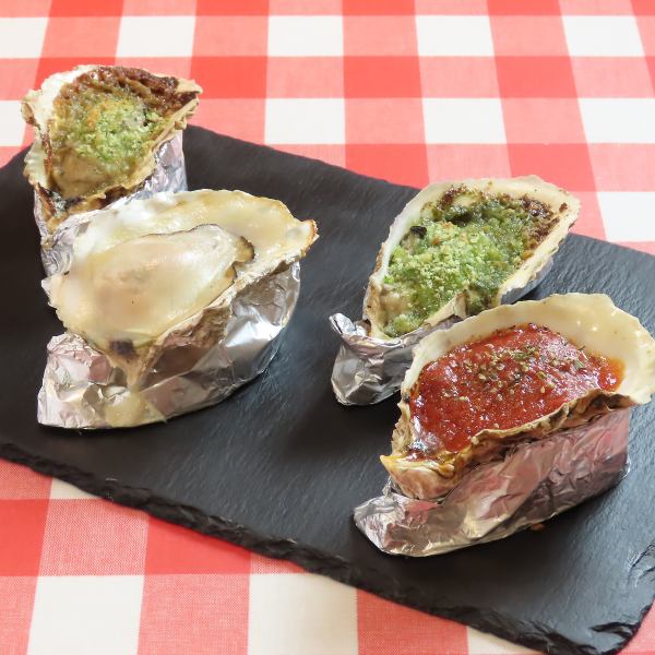 焼き牡蠣のの4種盛り