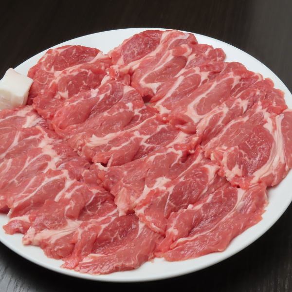 生ラムと野菜が付いたコース！