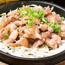 せせりの鉄板柚子胡椒焼き