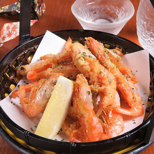 桜甘海老の唐揚げ