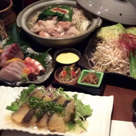 【個室確約♪】個室でホッコリ！鮟鱇唐揚げ付！120分飲み放題付★モツ鍋コース(全8品)6000円