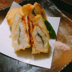 海老と筍の挟み揚げ
