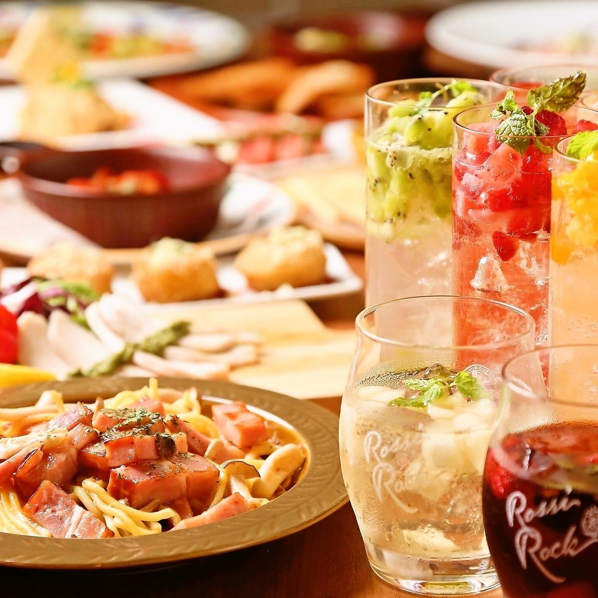 忘年会【全席完全個室】イタリアン食べ飲み放題2980円~♪