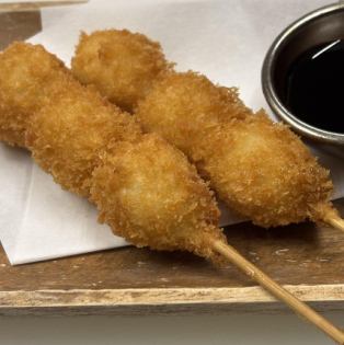 Three kinds of cheese roll/Quail skewers