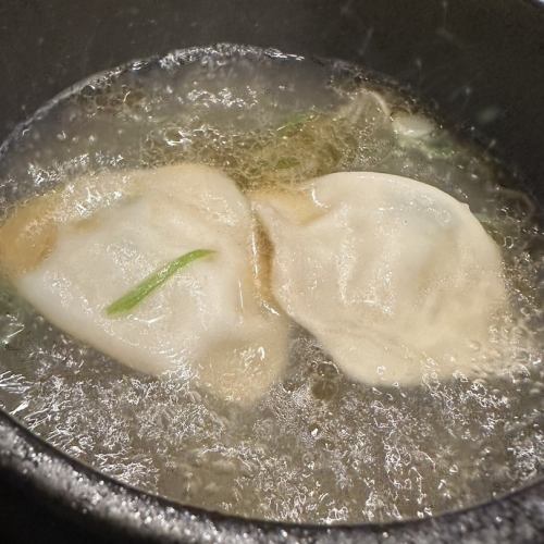 Beef broth gyoza