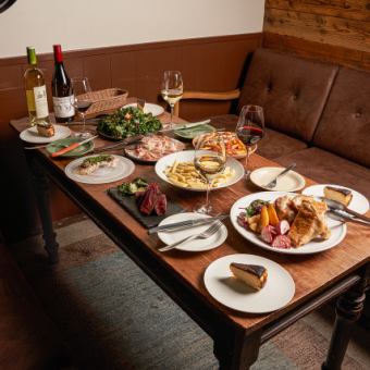 【9品飲み放題3時間!】大満足の7500円コース【牛ハラミ&鶏もも肉のコンフィ】