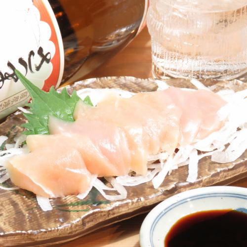 Akadama maple chicken breast sashimi