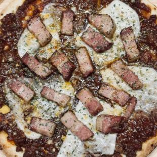 タコミートとベーコンのpizza
