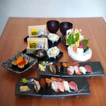 【島の寿司プラン】職人の握る寿司を堪能！島の魚をお楽しみください♪全6品6600円(税込)！