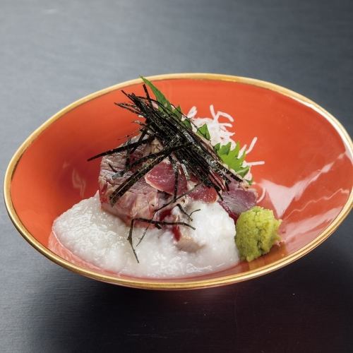 炙り鮪の山かけ