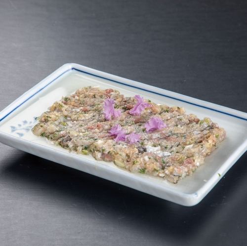 地アジ酢なめろう