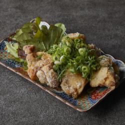 鶏ももの唐揚げ ねぎポン酢