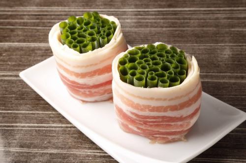 만능 파와 슬라이스 치즈 고기 감기 ~ 홋카이도 산 브랜드 돼지 고기 사용 ~