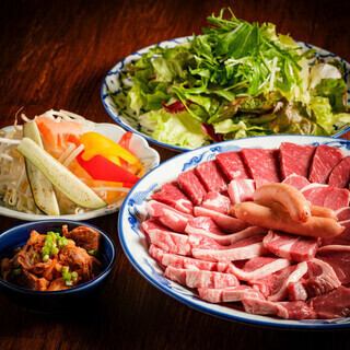 【2時間飲み放題付/スタンダードジンギスカンコース】４種の羊肉でジンギスカン！<全10品>