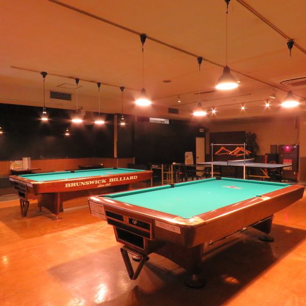 There are two billiard tables in the center of the store! You can play billiards while enjoying your meal, which is a fun way to enjoy your meal that you can't find at other restaurants. The 90-minute all-you-can-drink plan is also available at an affordable price of 2,200 yen including tax. Available◎