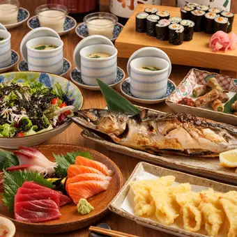 ■ 3-hour all-you-can-drink "Akari" set menu: Today's grilled fish skewers, 3 kinds of sashimi, etc. (8 dishes in total) 4500 yen ⇒ 3500 yen