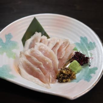 宮崎地鶏！地頭鶏のむね刺し