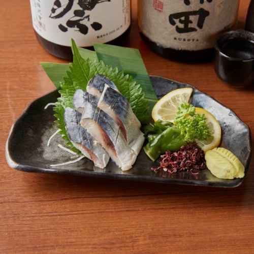 Mackerel sashimi