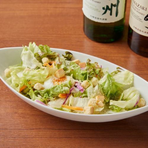 Soft-boiled egg Caesar salad