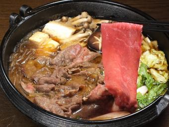 Dinner Sukiyaki Course ≪Kobe Beef Kurashita Sukiyaki Course≫ 12,000 yen (per person)