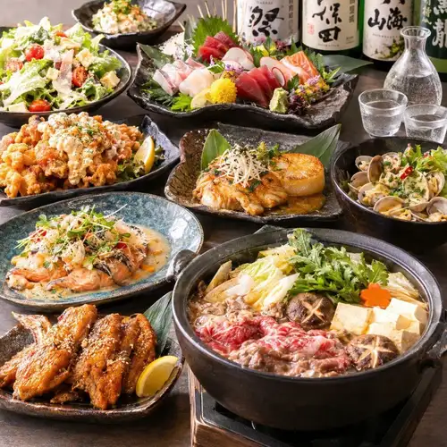【지복】호화 현란◎구조 3종에 호화 선택할 수 있는 메인!2.5시간 생맥주 첨부 무제한 9품 5500엔※10월~