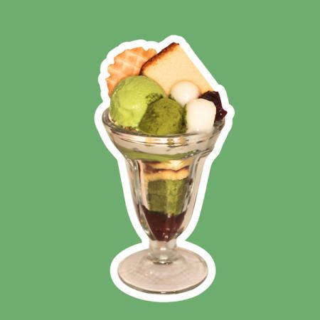 【夜パフェ】〆の宇治抹茶と小豆の和ぱふぇ