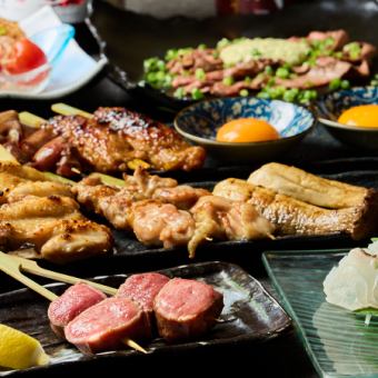 【俺のプレミアムコース】豪華牛タン串!!特選お造り＆黒毛和牛炙り満喫!!【11品5,500円】105分制