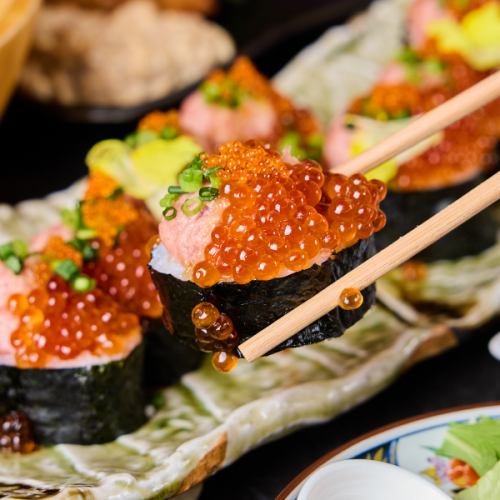 Ever since opening, our most popular item has been our #1! My overflowing salmon roe sushi roll!