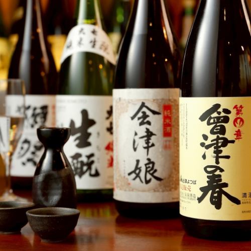 会津・上田地酒を中心に約15種を厳選