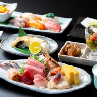 主厨精选套餐 ◆ 共8道菜，总价14,000日元（含税）（不含饮料）