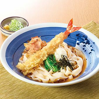 Large shrimp tempura and grated daikon radish noodles (hot/cold)