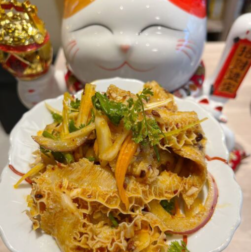 ピリ辛牛肉ハチの巣