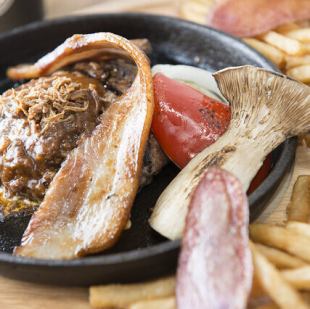 自家製ベーコンチーズハンバーグ