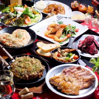 <No. 1 Recommendation!! Limited Course for Welcoming and Farewell Party> Increased Meat!! 8 dishes including Assorted & More 5000 yen including 3 hours all-you-can-drink
