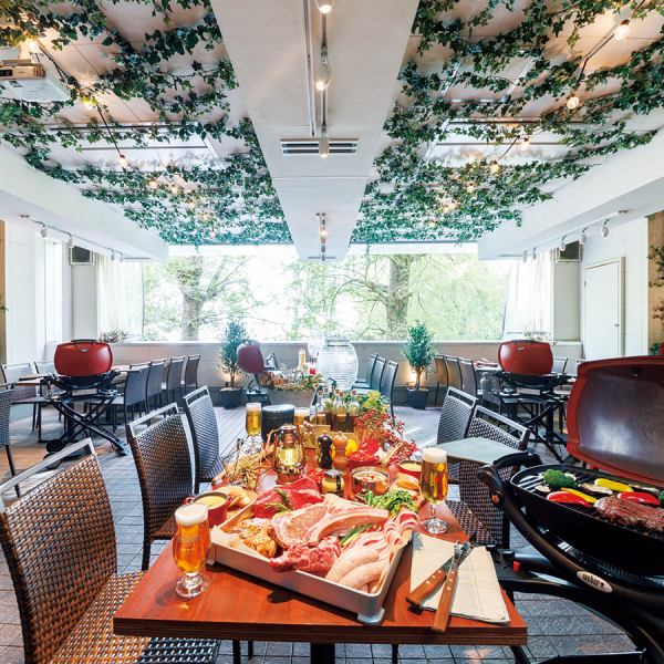 静岡駅北口から徒歩3分の好立地！全天候対応OKの快適テラスでBBQ＆バーベキューパーティー★昼飲み大歓迎！3H飲み放題付サムギョプサルコースは3980円～ご用意！［静岡駅  韓国焼肉　BBQ バーベキュー  ビアガーデン  飲み放題 ランチ 貸切 女子会 記念日 誕生日］