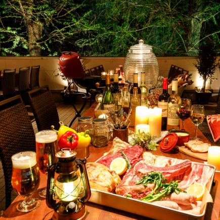  【当日予約OK】3H飲み放題付き★手ぶらでBBQ!コース5000円→4500円（クーポン価格）