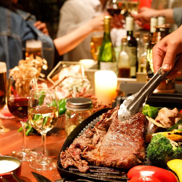 手ぶらでバーベキュープラン★3H飲み放題付コースは4500円でご用意!