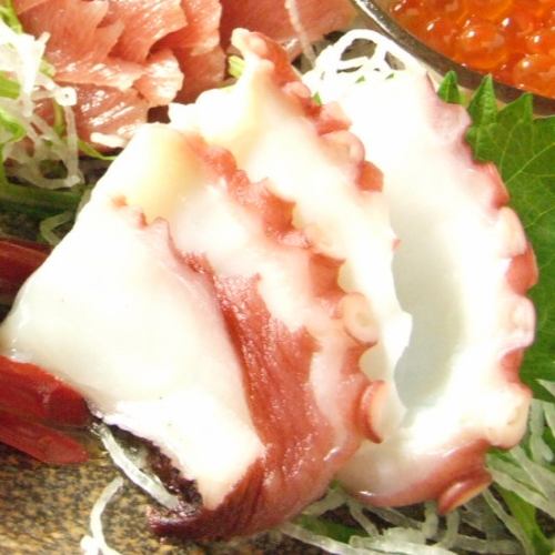 Octopus butt sashimi