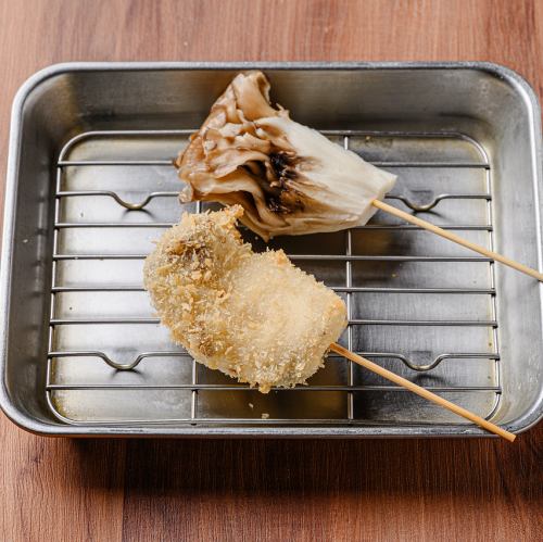 Aibetsu jumbo maitake mushroom skewers