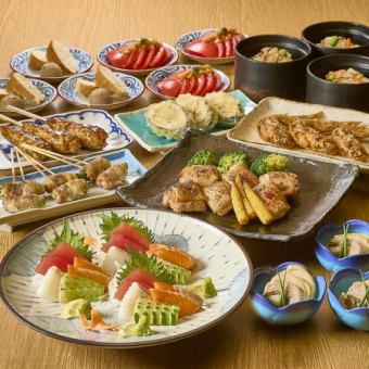【5/26～8/23★夏日派對】特選套餐☆10道菜品及2小時高級無限暢飲6,000日圓⇒5,500日元