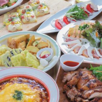 全套套餐！《3小时满足萨博宴会3500日元》+1000日元大宗炒饭、生牛肉片等9种无限畅饮。