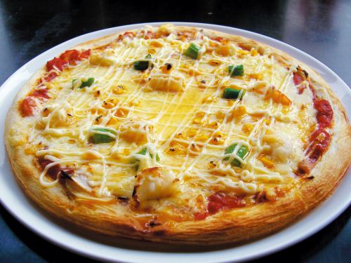 새우 마요네즈 피자