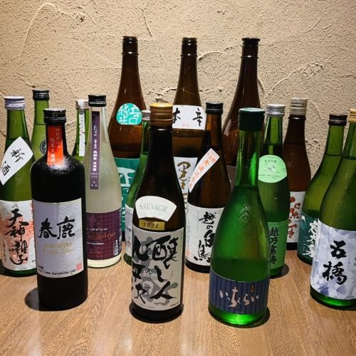 季節の鮮魚と日本酒