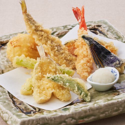 天ぷら盛り合せ(八種)