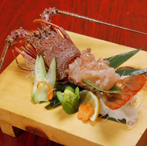 Sashimi of spiny lobster from Miyazaki Prefecture (comes with miso soup)
